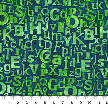 Banyan 83810-48 - Abstraction - Alpha - Denim 45" wide fabric per yard