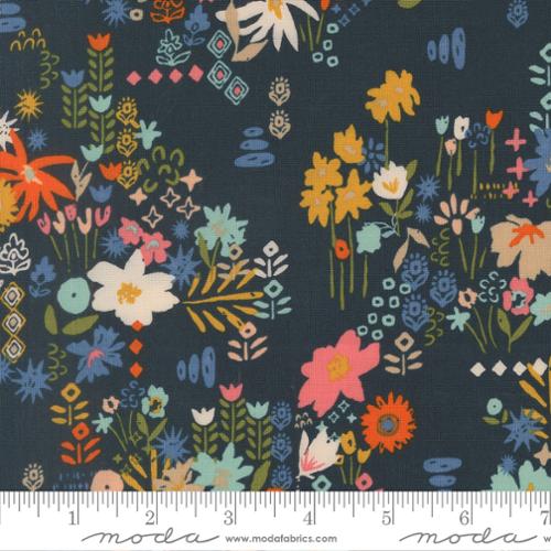 Boho Haven Deep Blue Sea Cotton 44"/45" Fabric Per Yard