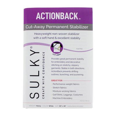 Action Back - 1 yd pack 20in X 36in - White