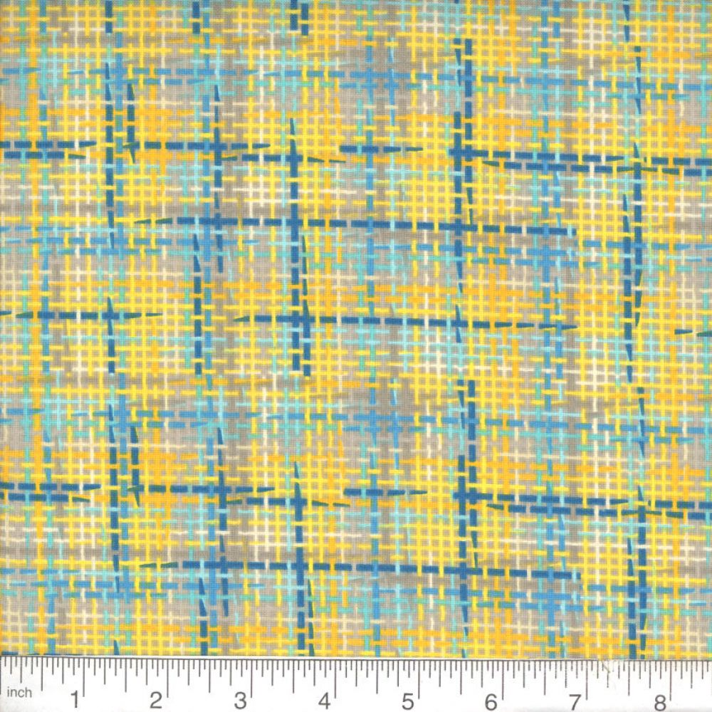 Lemon & Sky Zapper 45" wide Fabric per yard