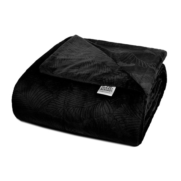 Black Cuddle 3 Tropic Burnout Blanket 90" x 90"