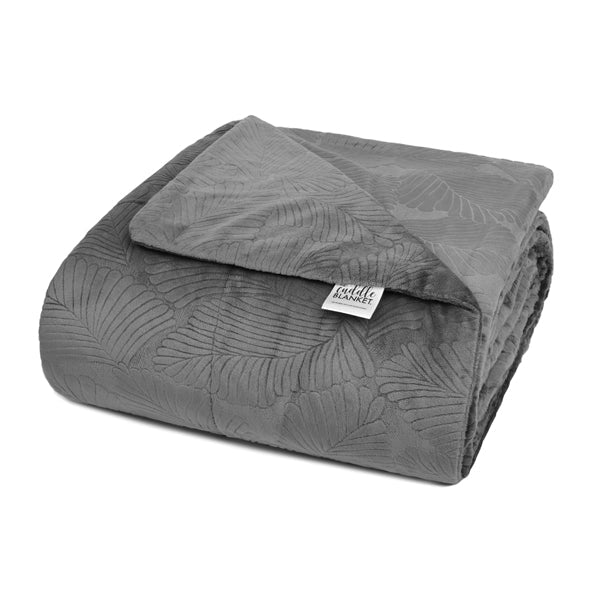Charcoal Cuddle 3 Tropic Burnout Blanket 90" x 90"