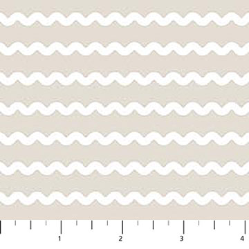 Bits And Bobs Rickrack Taupe 44"/45" Cotton Fabric Per Yard