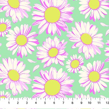 Daily Crush Sunshine Daisies Sky 44"/45" Fabric Per Yard