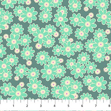 Daily Crush Dear Daisy Slate 44"/45" Fabric Per Yard