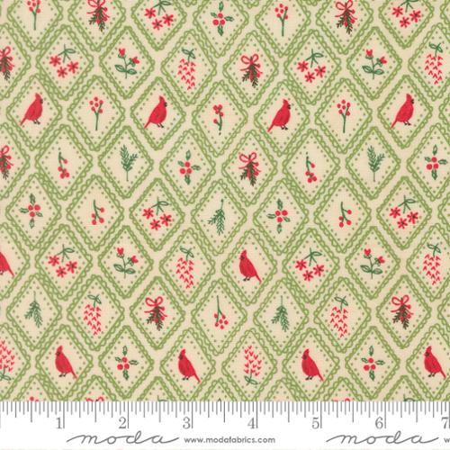 Holiday Cheer Mistletoe Christmas Charm 44"/45" Cotton Fabric Per Yard