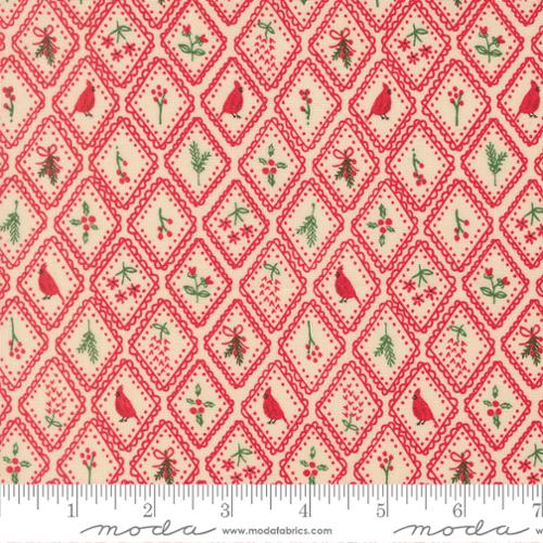 Holiday Cheer Poinsettia Christmas Charm 44"/45" Cotton Fabric Per Yard