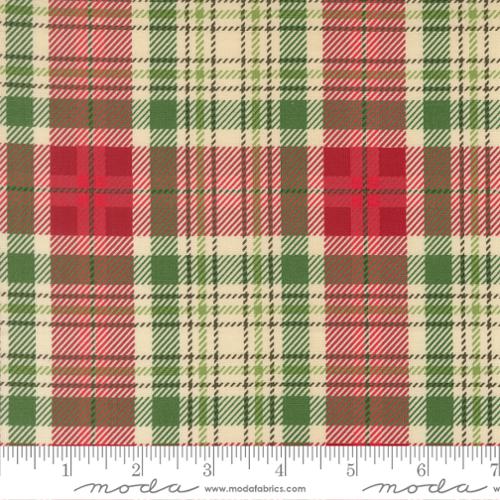 Holiday Cheer Natural Christmas Plaid 44"/45" Cotton Fabric Per Yard