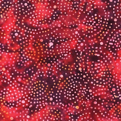 Benartex 9254-10 Bali Tropical Retreat - Gems Red 45" wide fabric per yard
