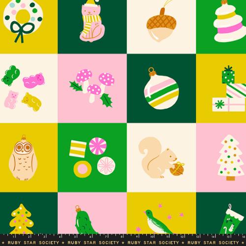 Merry Happy Panel Verdant 43"/44" Fabric Per Yard