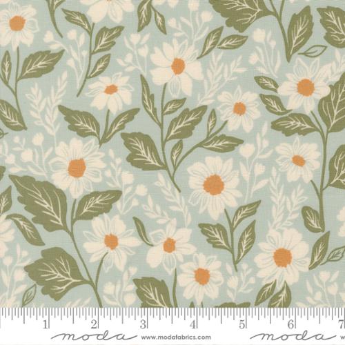 True Love Romance Blooms Robins Egg 44"/45" Cotton Fabric Per Yard
