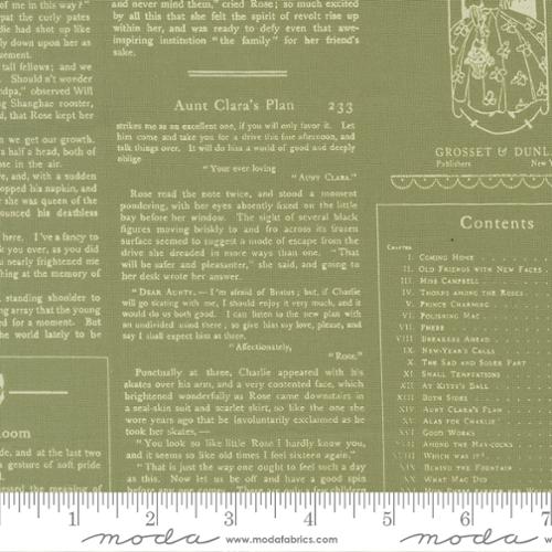 True Love Alcott Text Fern 44"/45" Cotton Fabric Per Yard