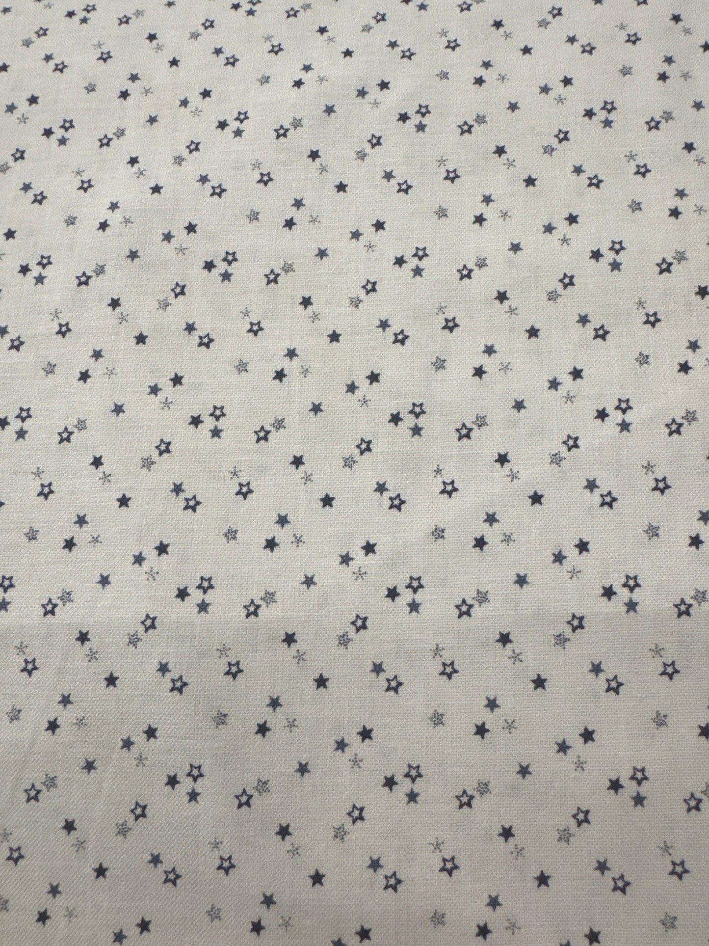 MO Snowman Gatherings IV Ivory Blue Stars