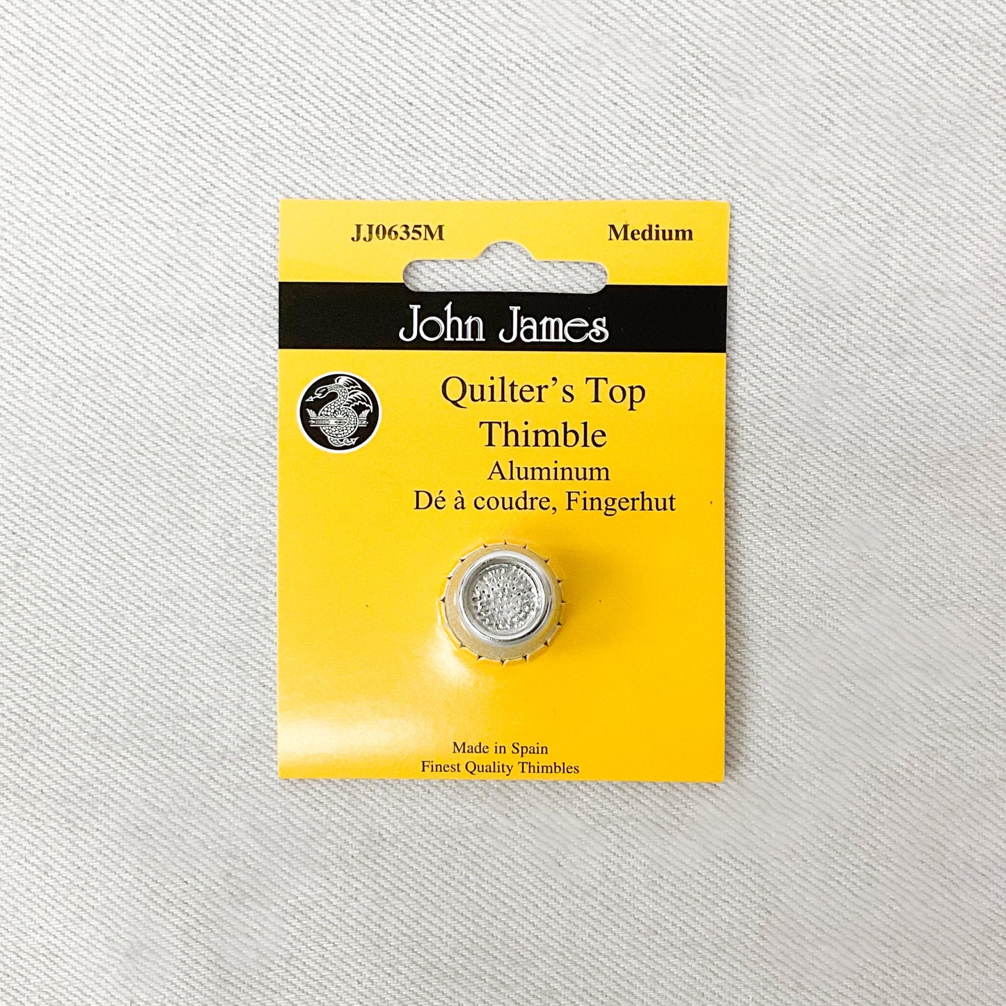 John James Quilter's Top Thimble size Medium - Colonial Needle Company