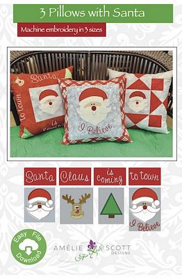 3 Pillows with Santa ME