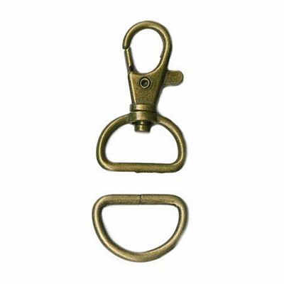 Swivel hook&Dring Brass 3/4in