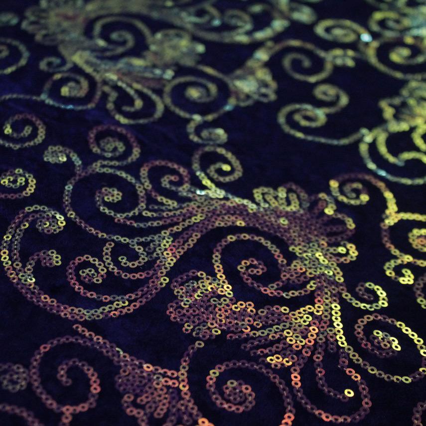 Aria Stretch Velvet Sequin Fabric | Blue Moon Fabrics