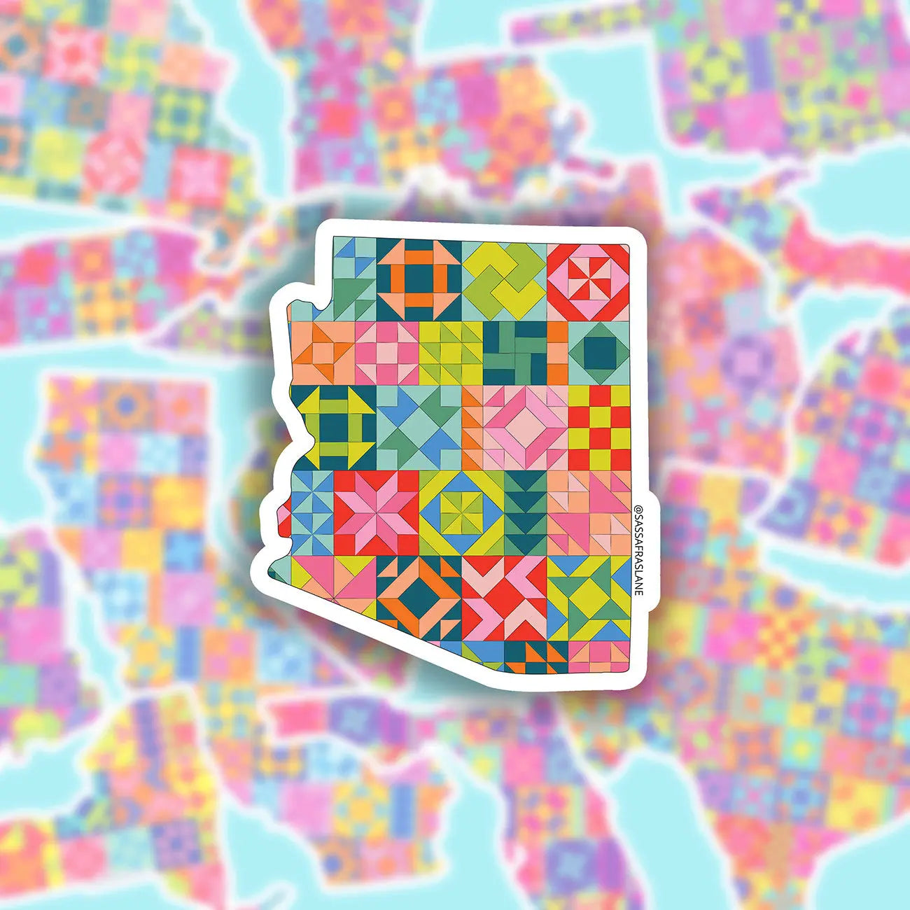 Arizona State Quilt Stickers