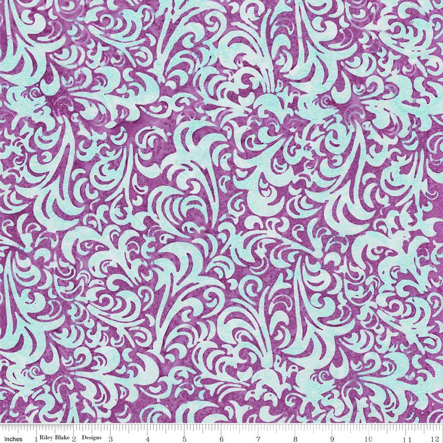 RB Batiks Wisteria Skye - Twirl & Swirl