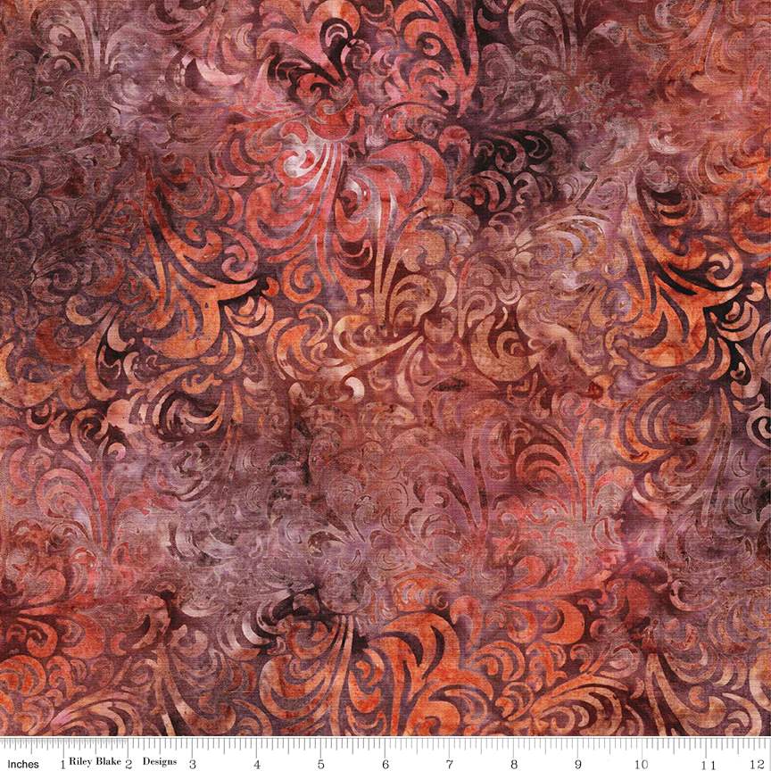 RB Batiks Cinnamon Grove - Twirl & Swirl