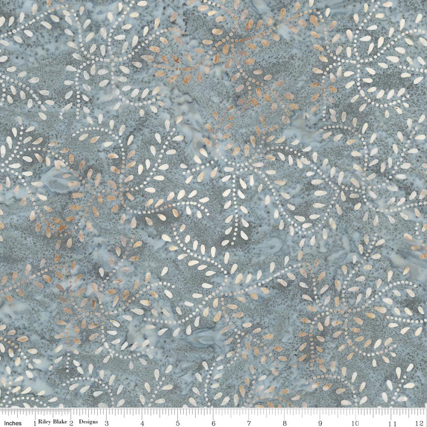 RB Batiks Pebble Pastiche - Gray & Golden Arabella