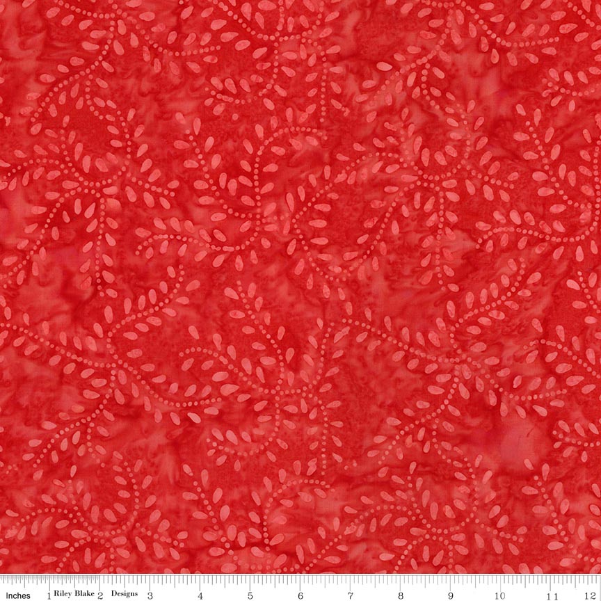 RB Batiks Red Red - Gray & Golden Arabella