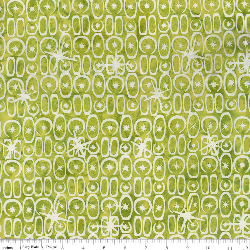 RB Batiks Limeade - Starburst Groove