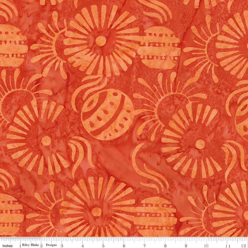 RB Batiks Pumpkin - Starburst Groove
