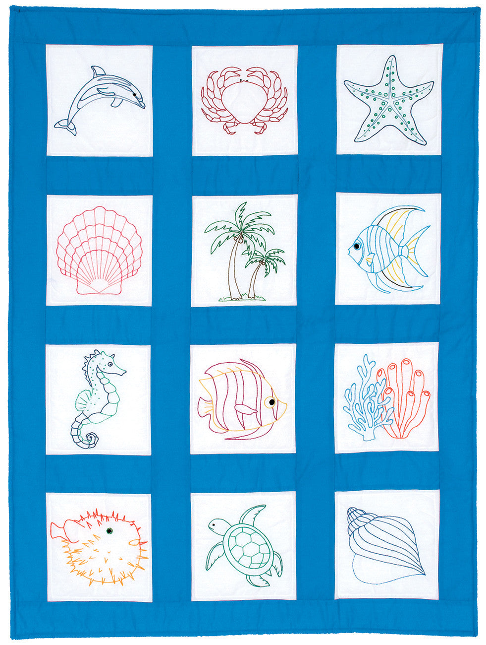 Beach 9in Theme Quilt Blocks