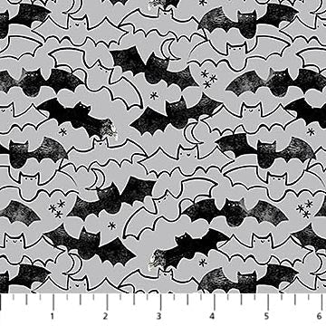 Black Bats Sweet Treats 44"/45" Cotton Fabric Per Yard