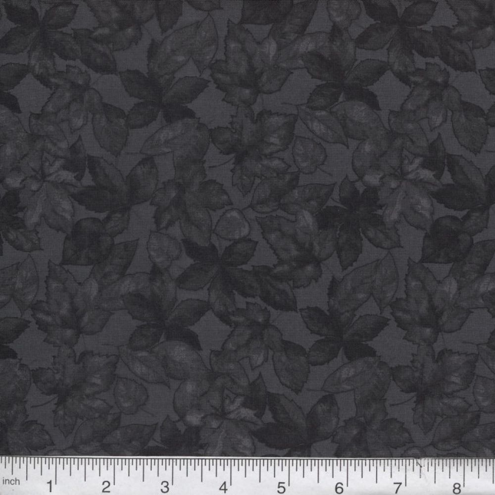 Black Harvest Leaves 45" Wide Cotton Fabric Per Yard