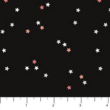 Black Stars Sweet Treats 44"/45" Cotton Fabric Per Yard