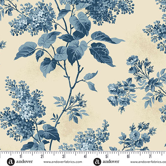 Blue Sky 108" Lilacs Beach House Wideback Cotton Fabric Per Yard