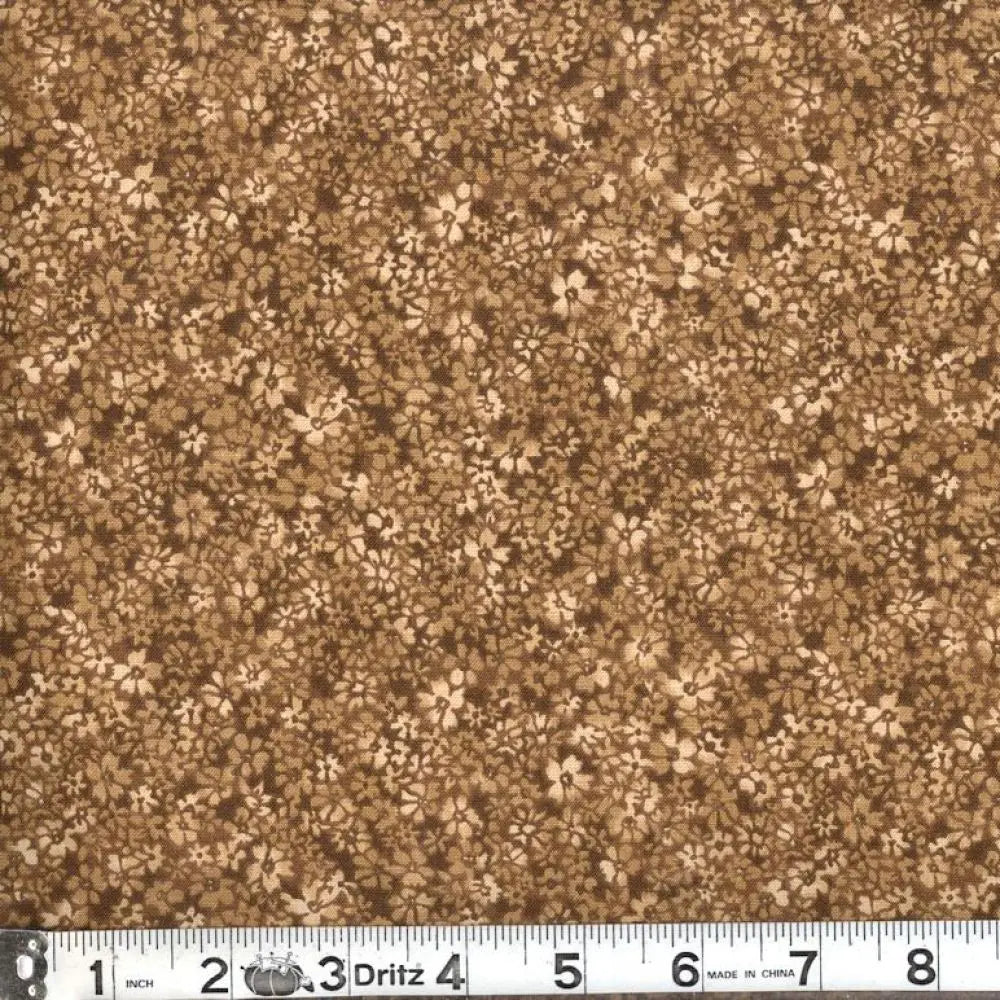 Brown Confetti Floral 45" wide Fabric per yard