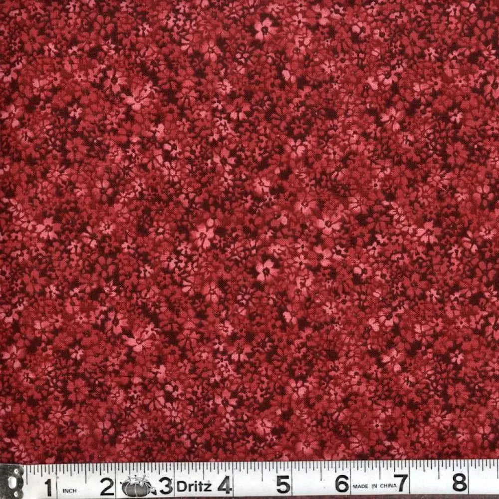 Burgundy Confetti Floral 45" wide Fabric per yard