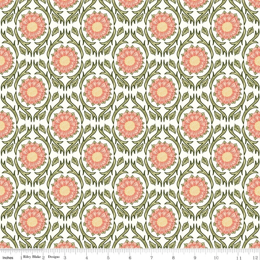 RB Medallions Cream - Tangled Garden