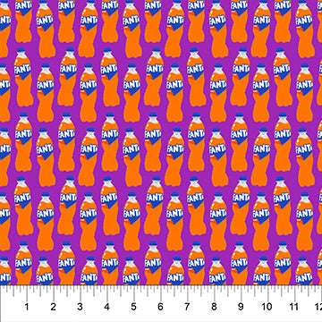Fanta Bottle Purple 44"/45" Fabric Per Yard