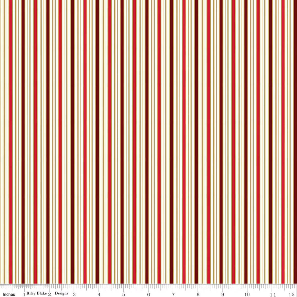 RB Stripe Red Foil - Poinsettias at Christmas