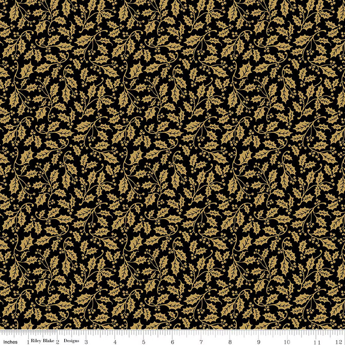 RB Holly Black Foil - Poinsettias at Christmas