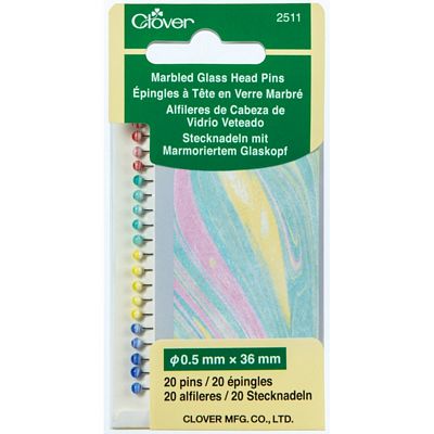 Marbled Glass Head Pins
