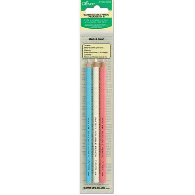 Water Soluble Pencil Asst 3ct
