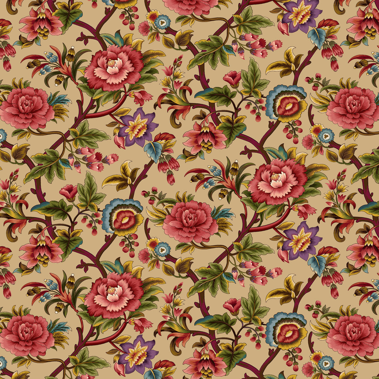 Caramel Heligan Vine Lost Gardens of Heligan Cotton 43"/44" Fabric Per Yard