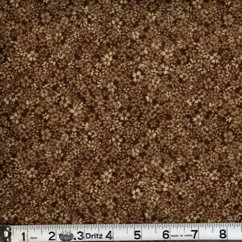 Chocolate Confetti Floral 45" wide Fabric per yard