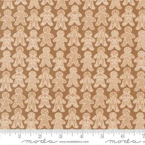 Cocoa Gingerbread Lane 44"/45" Cotton Fabric Per Yard