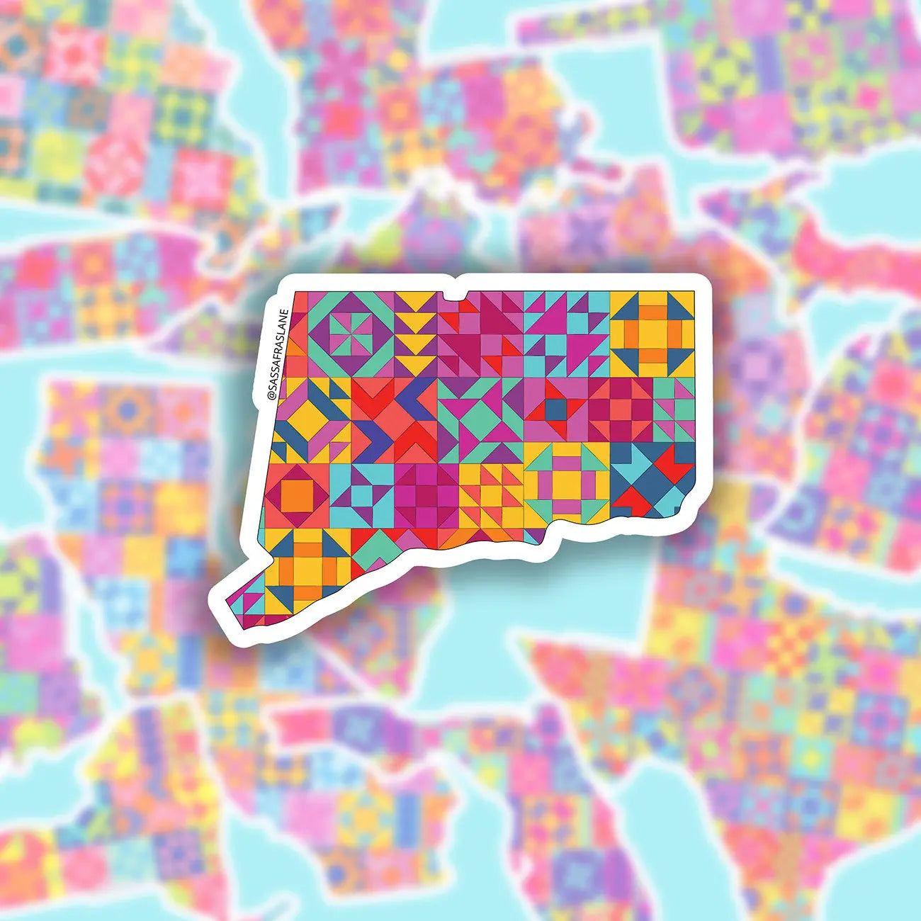 Connecticut State Quilt Stickers