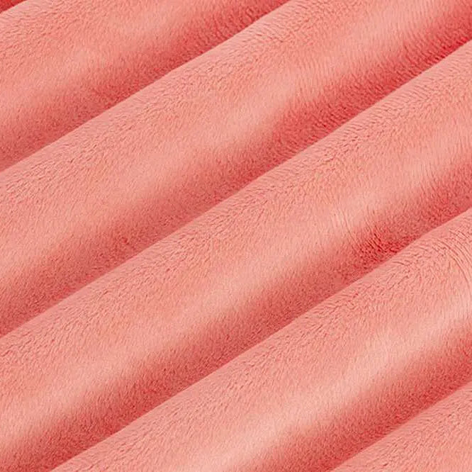 Coral Solid Cuddle 3 58/60" Fabric per yard