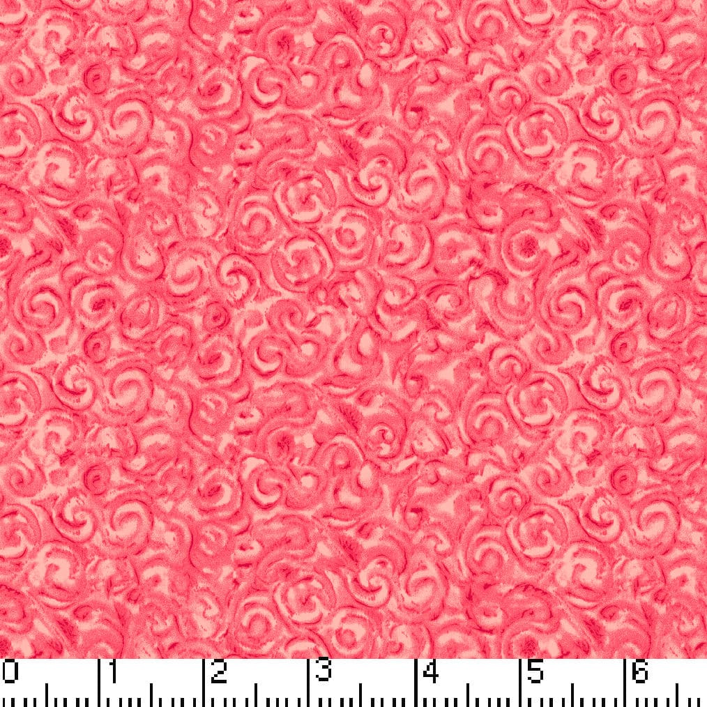 Coral Twister 45" Wide Cotton Fabric (6/8 yard pack)