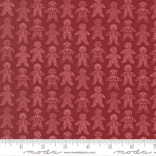 Cranberry Gingerbread Lane 44"/45" Cotton Fabric Per Yard