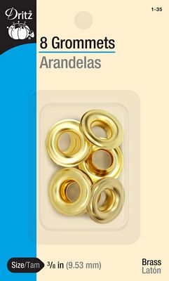 Grommets 3/8in Gilt 8ct 6ct