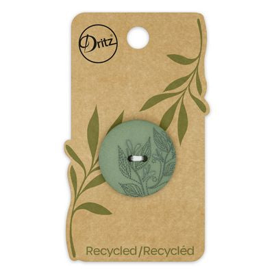 Recycled Hemp Laser 2hole Green 28mm 1ct